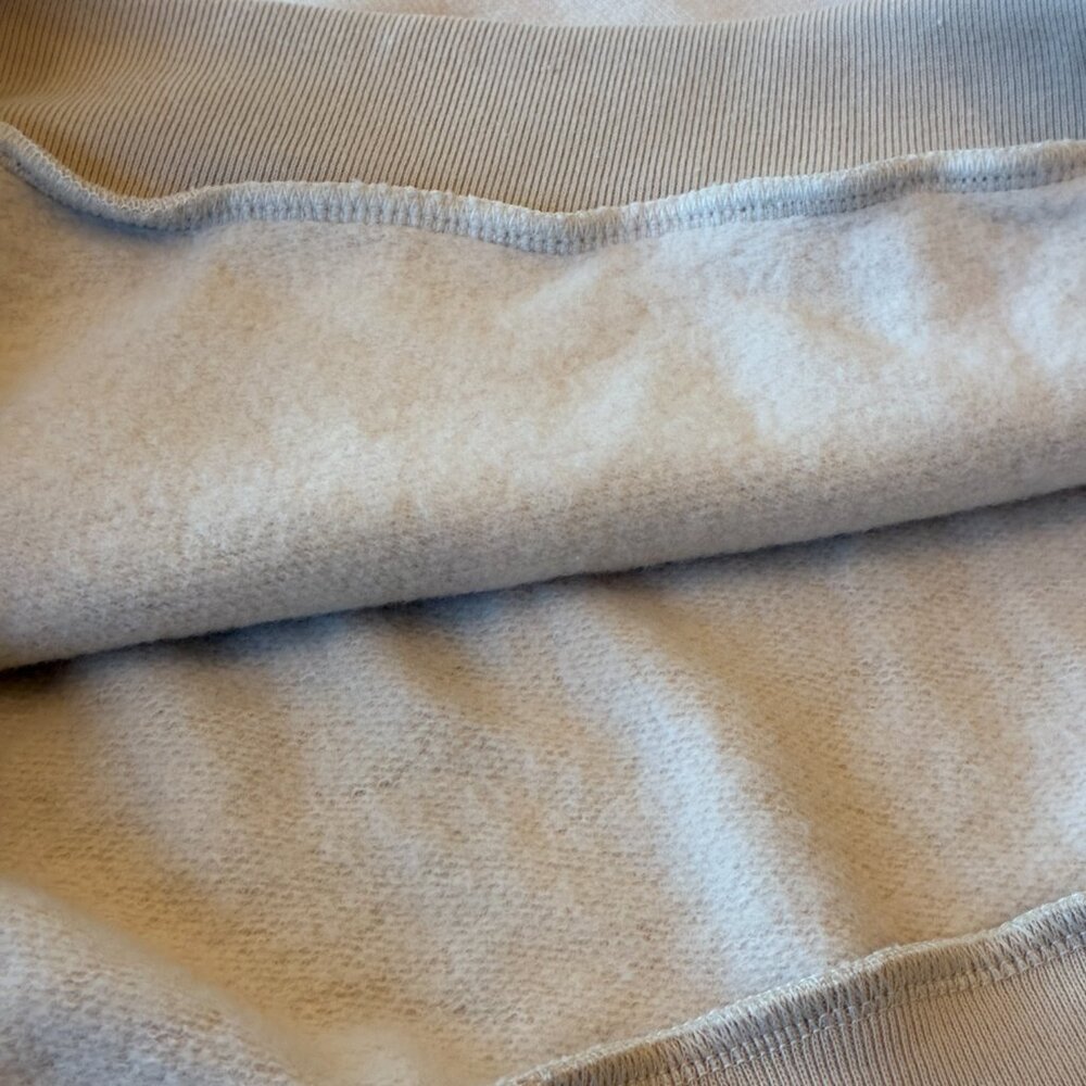Victoria's Secret Pink Tan/Cream Silver Hoodie Sweatshirt Oversized - Picture 5 of 7